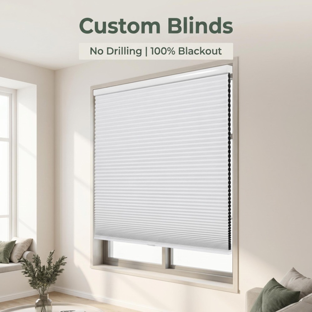 Home Decor Window Blinds - カスタムハニカムブラインド、遮光セルラーシェード、省エネ断熱、窓用、家の装飾に