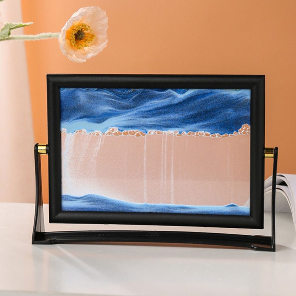 Sand Art Picture - 回転式流砂アート絵画、流れる砂のクリスマスプレゼント、ガラス製流砂絵画、家の装飾、砂の風景