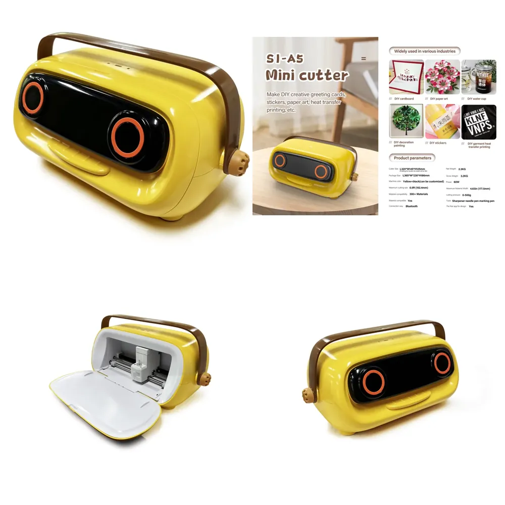 Home Decor Sticker - YINGHE A5サイズ Bluetooth接続 DIY 家庭用カッティングプロッター 各種ステッカー、ペーパーアート、装飾に最適