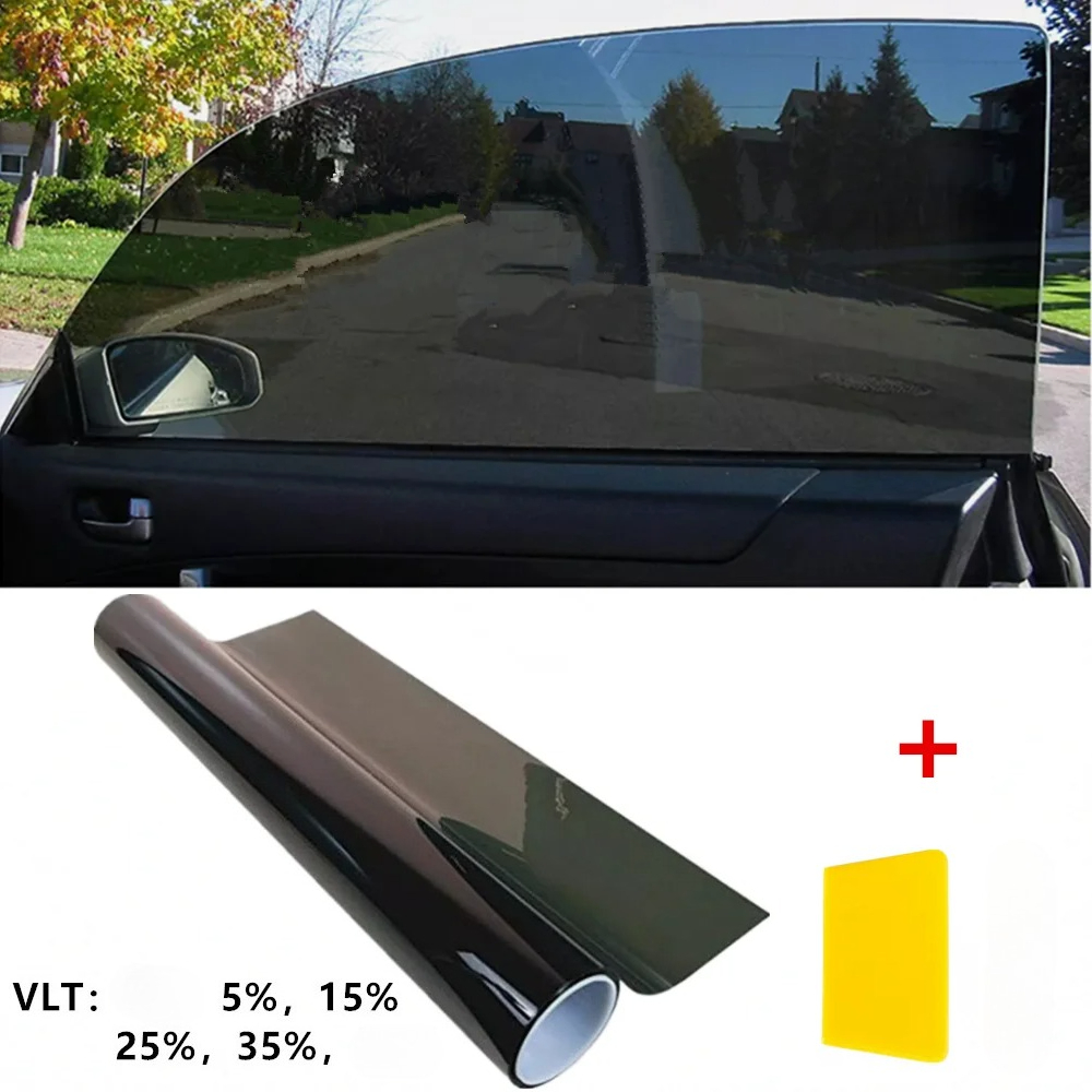 Home Decor Window Blinds - ウィンドウティントフィルム、UV熱反射、プライバシー日よけ、車/自宅オフィスガラス用、3M×50CM VLT車体ティント