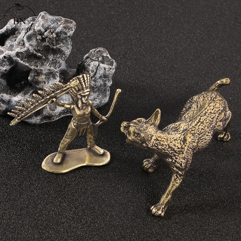 Home Decor Indonesia - マヤのインディアン戦士の彫刻像、真鍮製の置物、工芸品、家具、家の装飾、リビングルームの装飾、オフィスデスクの飾り