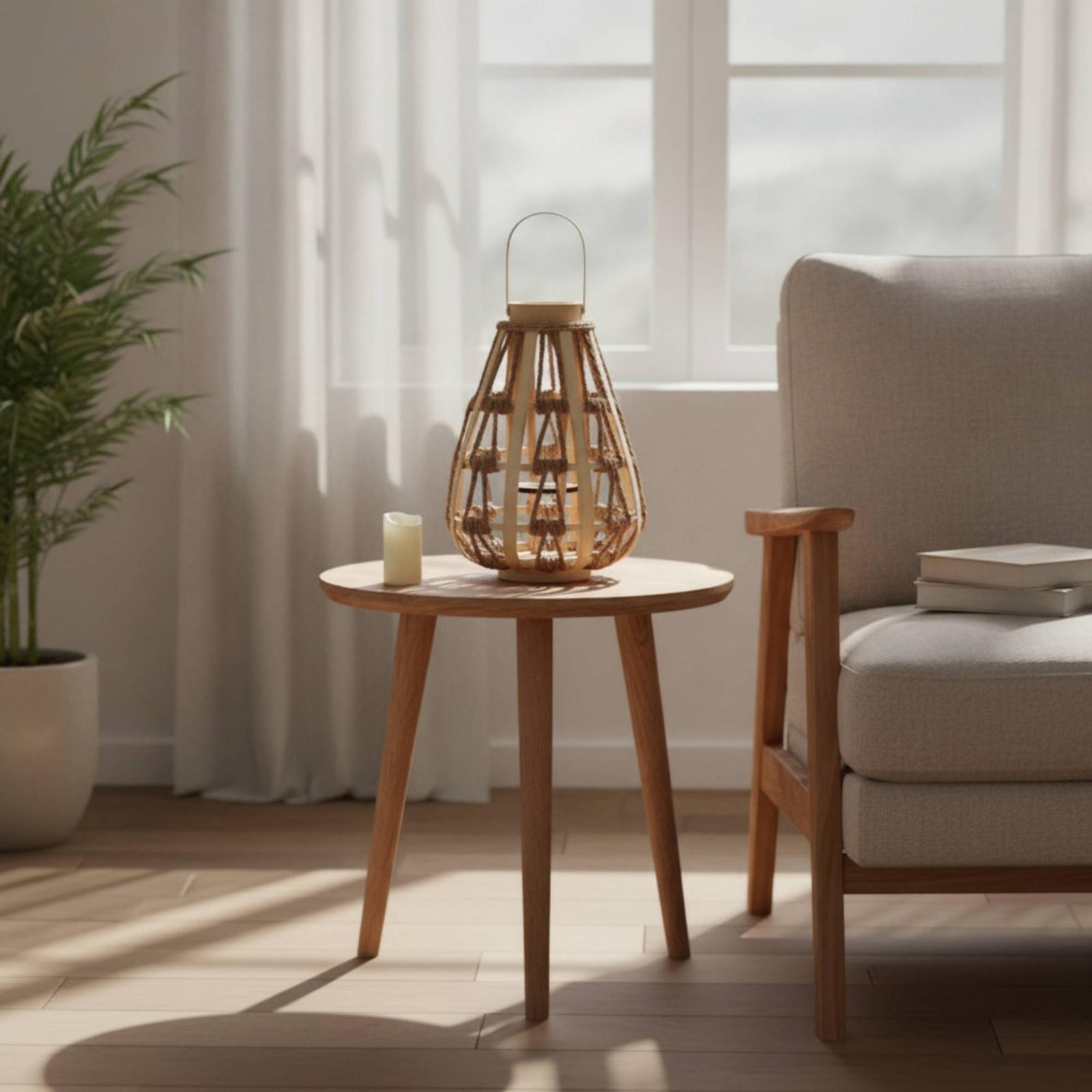 天然木ロープランタンキャンドルホルダー 手作りの涙型デザイン - Home Decor Frames のレビューと価格