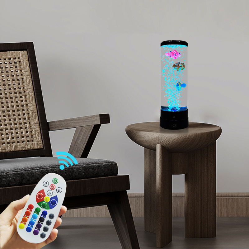 模擬LEDマルチカラーバブルフィッシュ雰囲気ホームデコレーシ - Home Decor Retailers のレビューと価格