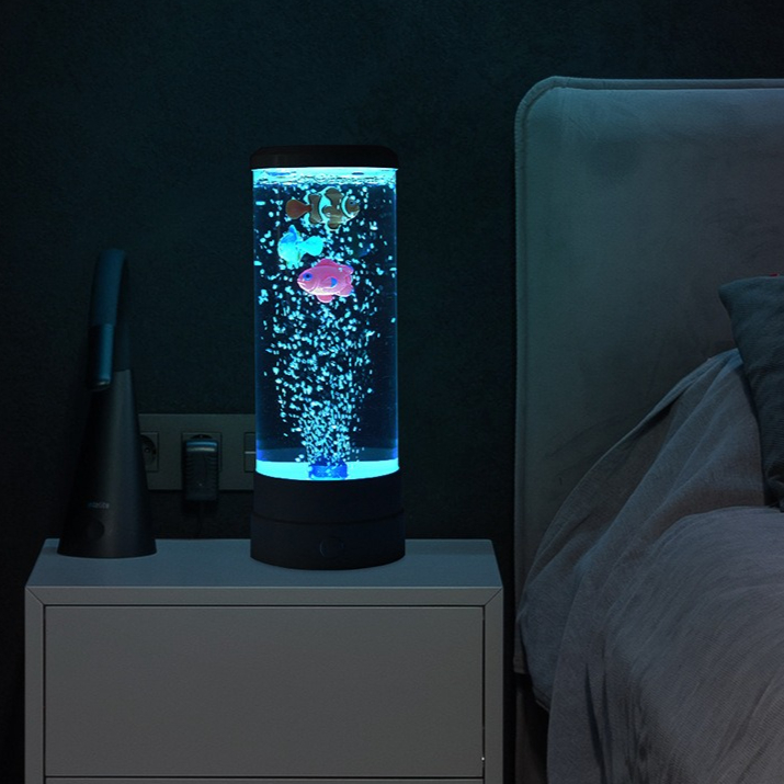 模擬LEDマルチカラーバブルフィッシュ雰囲気ホームデコレーシ - Home Decor Retailers のレビューと価格