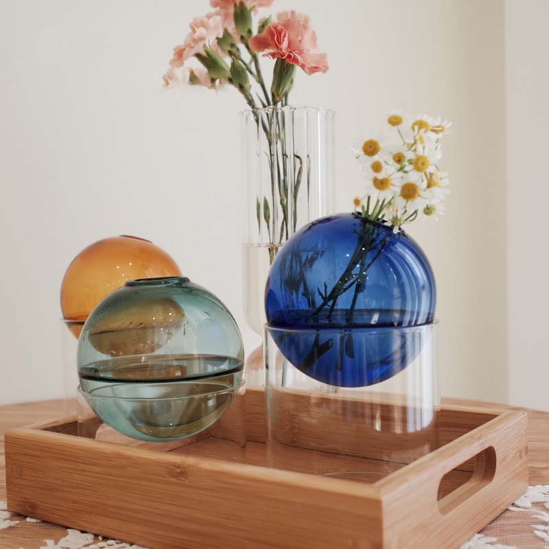 ミニラウンド花瓶水耕容器マイクロ風景ガラス生態ボトルホウケイ - Terrarium Glass Bottle のレビューと価格