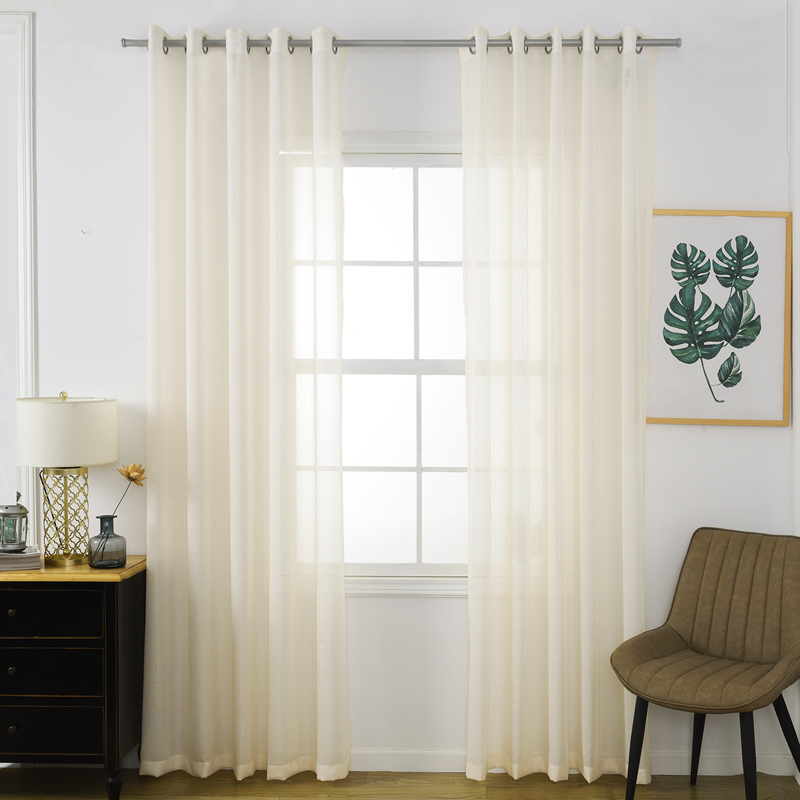 MAKEHOME クリームホワイト小さな雪柄薄手のチュールカ - Home Decor Window Blinds のレビューと価格