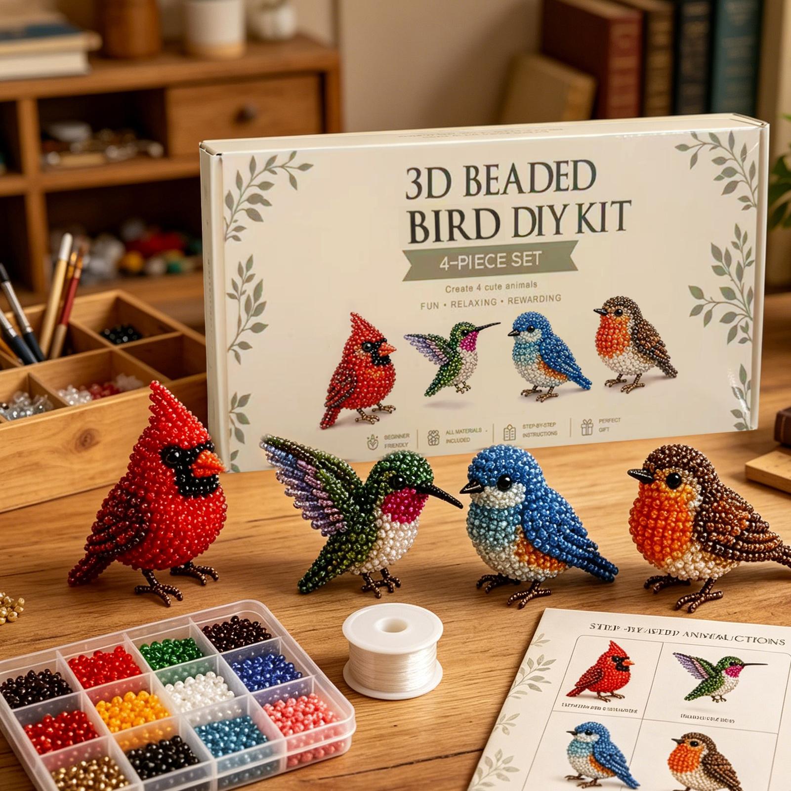 かわいい鳥と動物のビーズクラフトセット明るい色鮮やかなチュー - Home Decor Enthusiast のレビューと価格