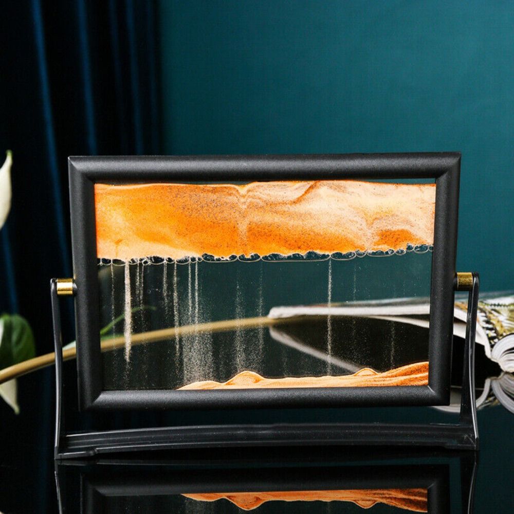回転式流砂アート絵画 ホームデコレーション 流砂ガラス クイ - Sand Art Picture のレビューと価格