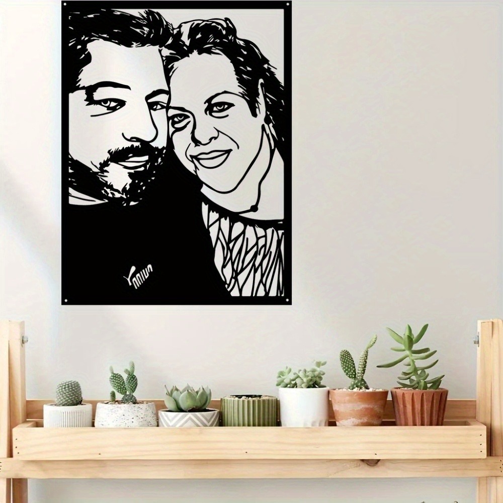 1枚のパーソナライズされたカスタムフレーム入り金属製写真ポー - Home Decor Frames のレビューと価格