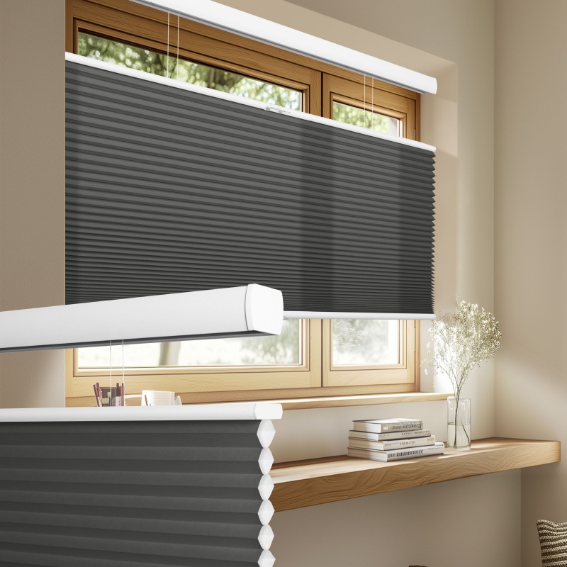 モダンデザインの遮光性、簡単設置、手動コードレス、上下開閉式 - Home Decor Window Blinds のレビューと価格