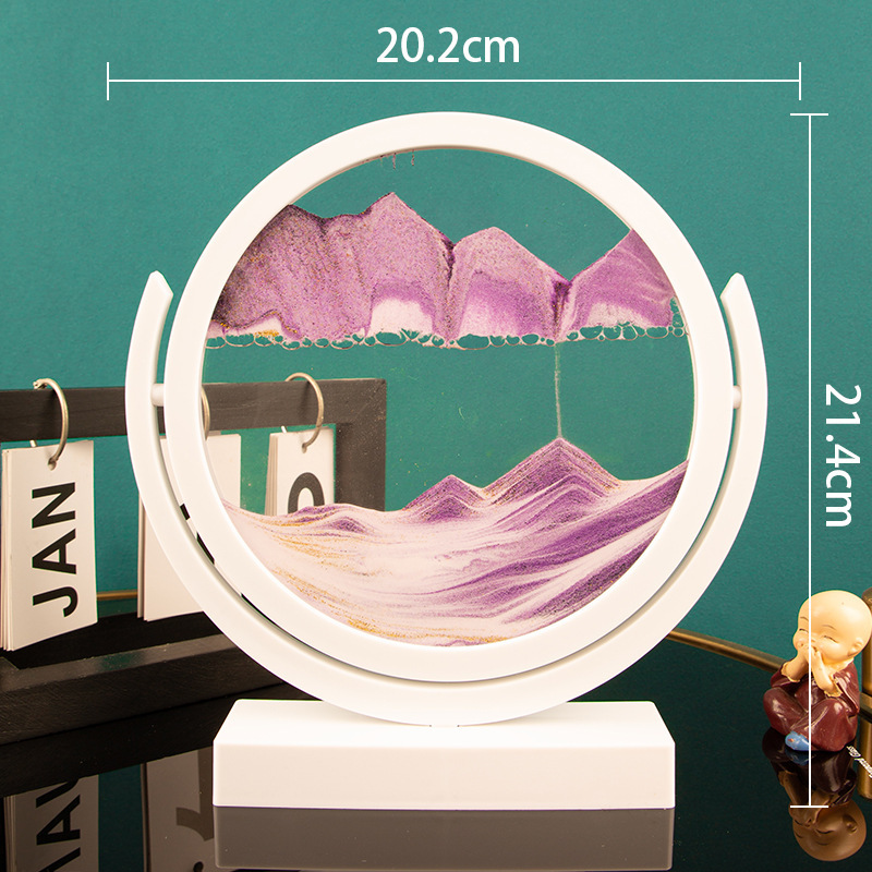 3D砂時計ダイナミックガラス砂時計砂の装飾オフィス用大型シー - Sand Art Picture のレビューと価格