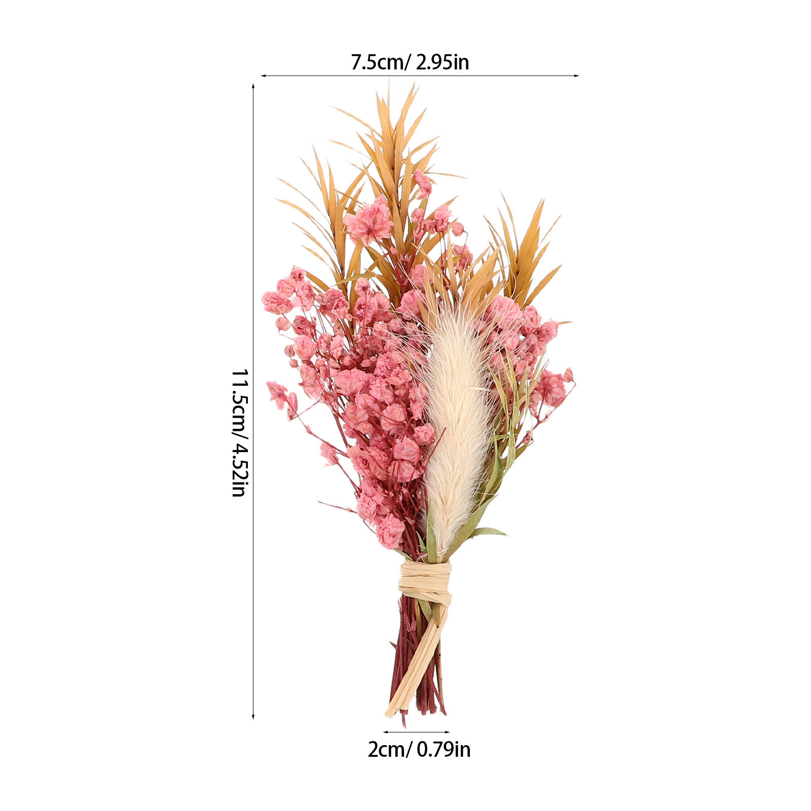 3 個ミニドライフラワーブーケナチュラル小さなドライフラワー - Dried Flower Bouquet のレビューと価格