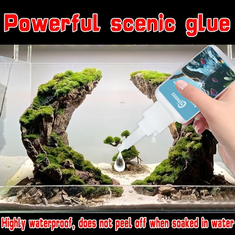 水槽用接着剤、速乾性モスと水草用接着剤、石、流木、水生植物、 - Terrarium Glass Bottle のレビューと価格