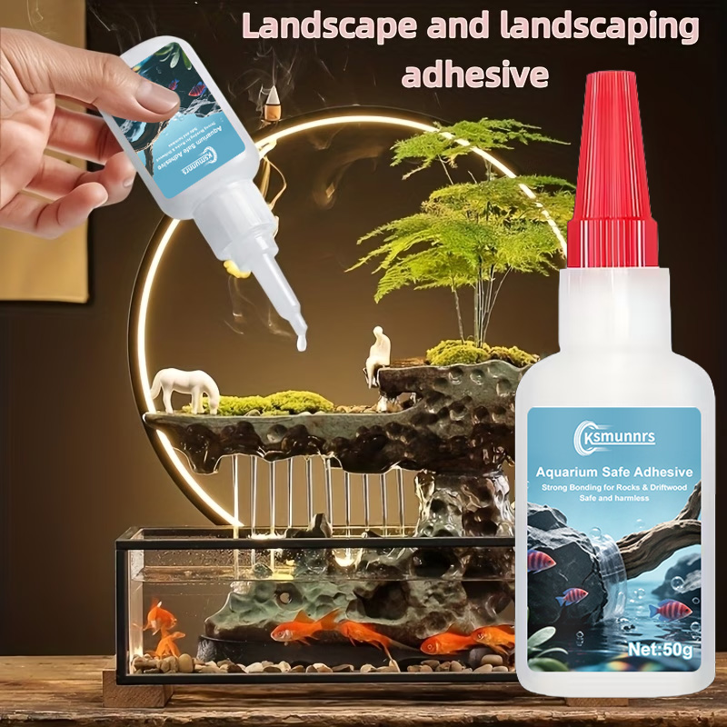 水槽用接着剤、速乾性モスと水草用接着剤、石、流木、水生植物、 - Terrarium Glass Bottle のレビューと価格