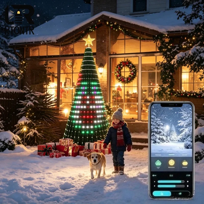 クリスマススターツリーライトRGB LED、Bluetoot - Home Christmas Decor のレビューと価格