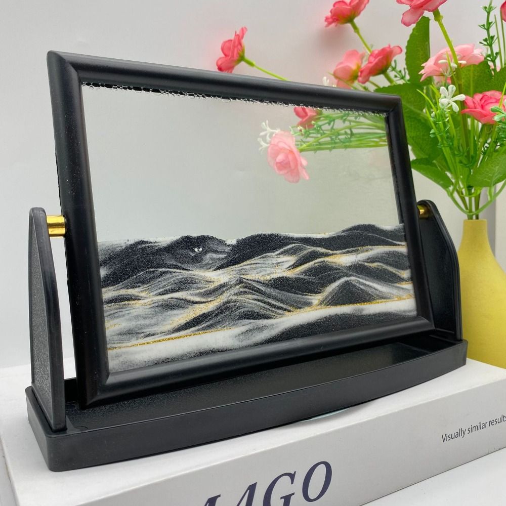 回転式流砂アート絵画、流れる砂のクリスマスプレゼント、ガラス - Sand Art Picture のレビューと価格