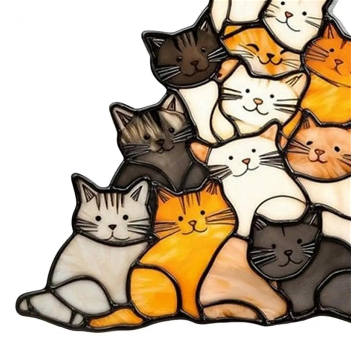 [N84R] 猫のサンキャッチャー アクリル製 積み重ね可能 - Home Christmas Decor のレビューと価格