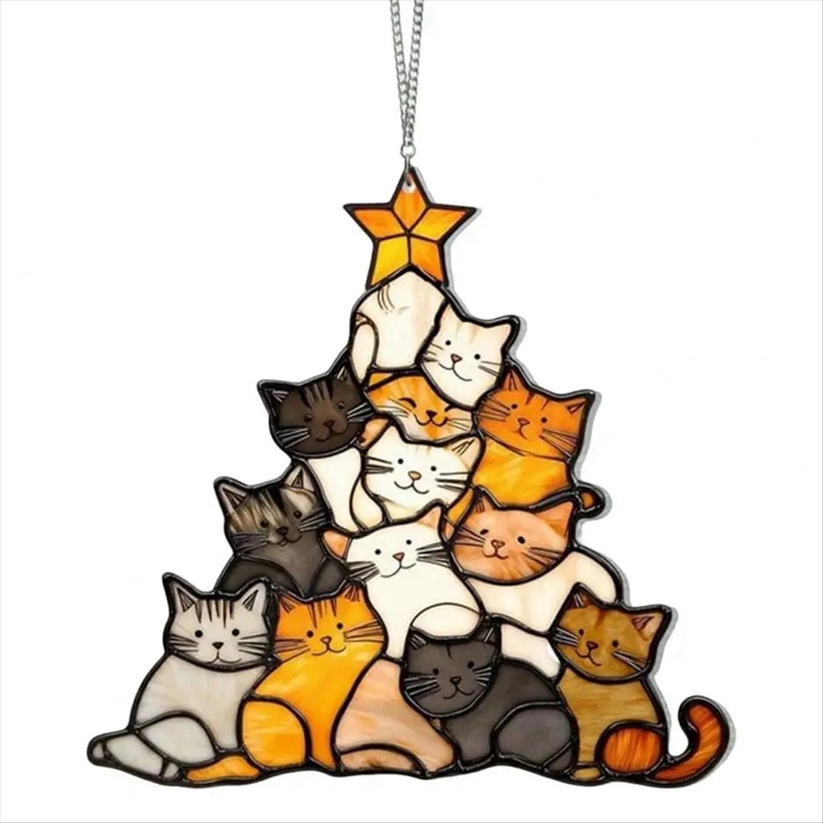 [N84R] 猫のサンキャッチャー アクリル製 積み重ね可能 - Home Christmas Decor のレビューと価格