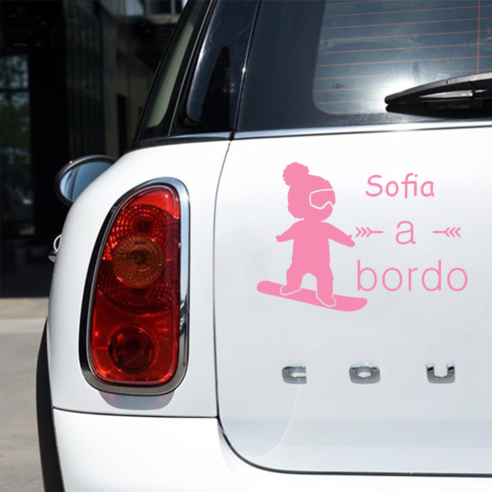 1pc ビニールベビーボルドカラフルな自動車ステッカー車のス - Home Decor Sticker のレビューと価格