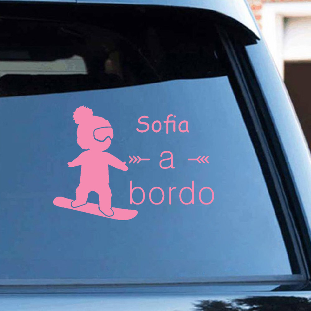 1pc ビニールベビーボルドカラフルな自動車ステッカー車のス - Home Decor Sticker のレビューと価格
