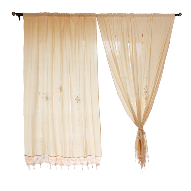 花のかぎ針編みのレースのカーテン,綿のカーテン,シャワーの仕 - Home Decor Window Blinds のレビューと価格