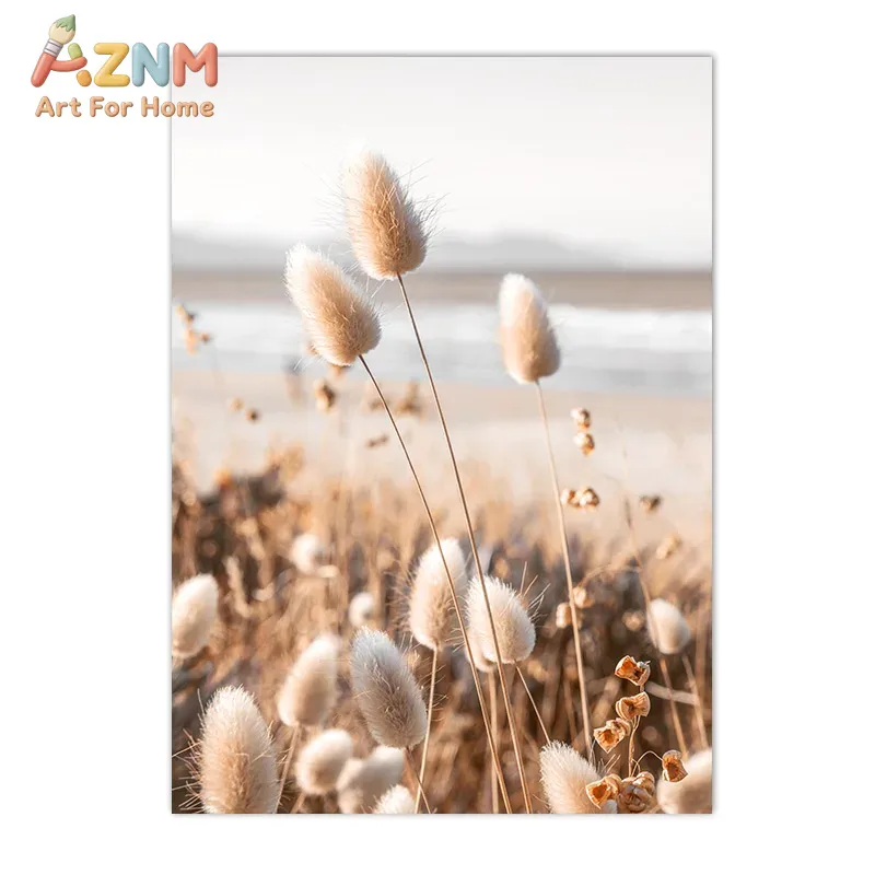 1枚 サンセット リードグラス 鳥 花 植物 ウォールアート - Sand Art Picture のレビューと価格