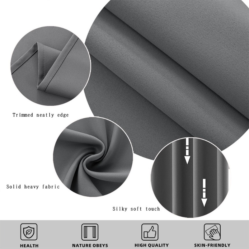 1pc モダンなソリッドカラーの完全遮光日焼け止め 100% - Blackout Curtains のレビューと価格