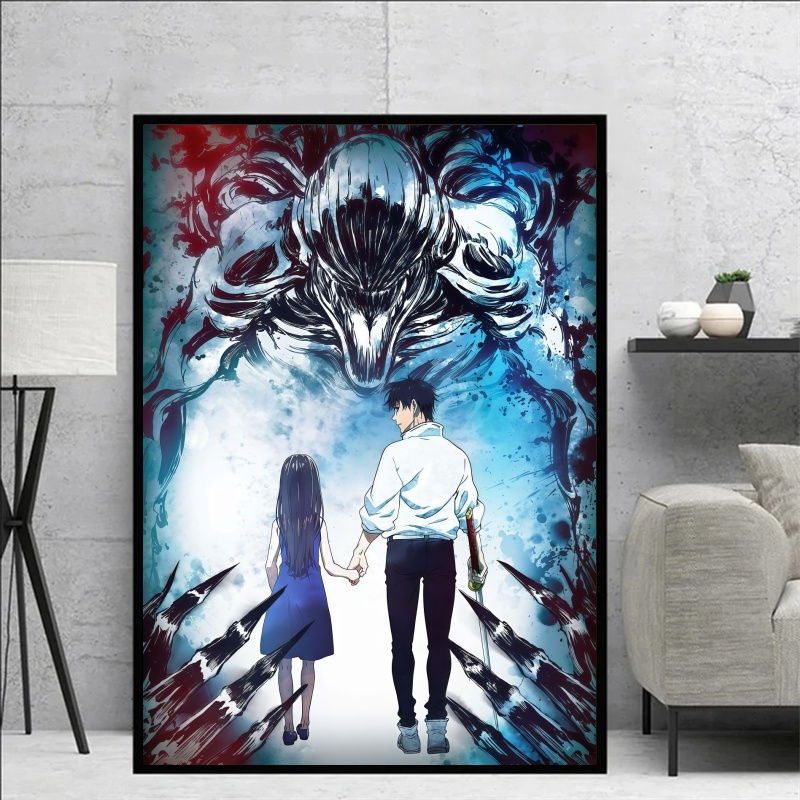 呪術廻戦 呪術廻戦 極悪少年ユタ・オコツ＆伏黒恵 キャンバス - Home Decor Painting のレビューと価格
