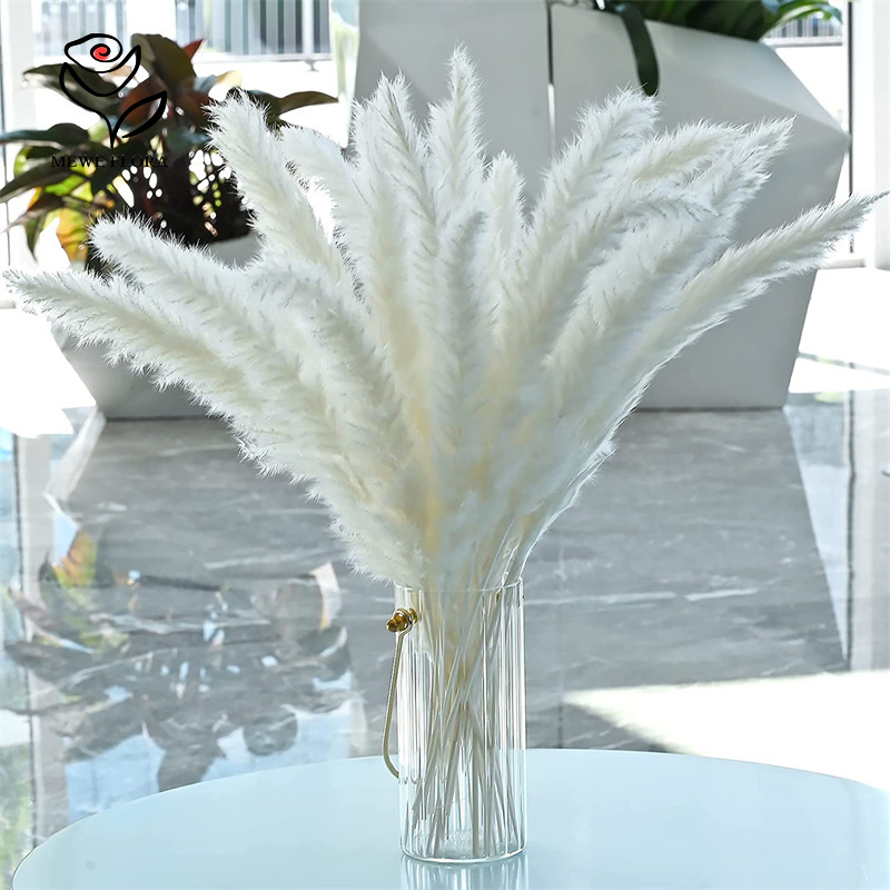 18本の天然ドライフラワー、ふわふわのパンパスグラス、リード - Dried Flower Bouquet のレビューと価格