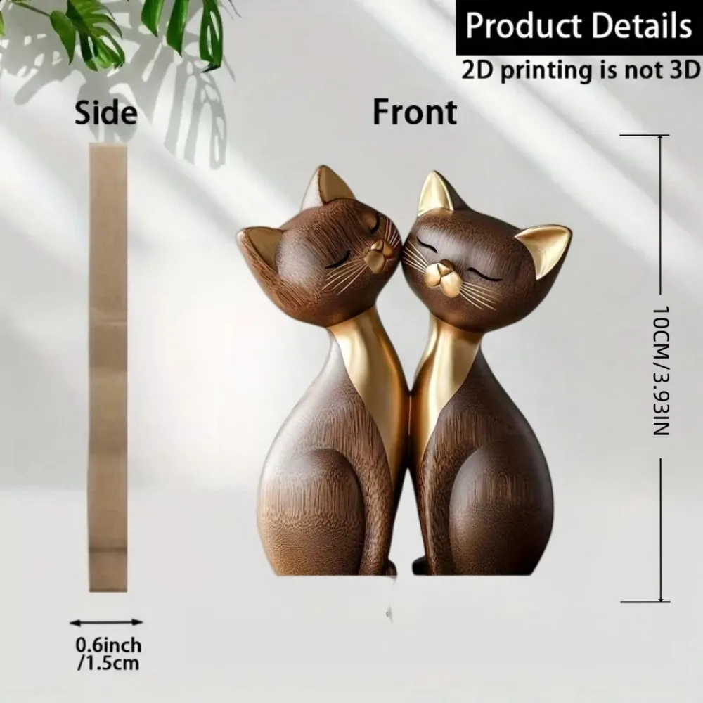 2Dフラットキャット木製子猫犬カップル彫刻ウサギ愛好家ギフト - Home Decor Enthusiast のレビューと価格
