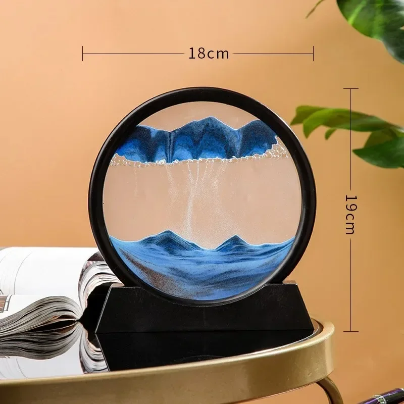流れる砂絵アート、砂時計、動く砂絵、ガラス製深海風景、オフィ - Sand Art Picture のレビューと価格