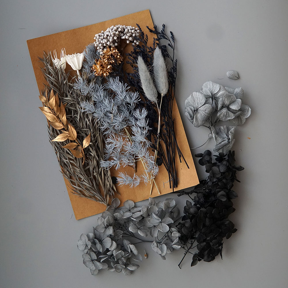 1 パック人工植物ドライ本物の花プリザーブド材料エポキシ樹脂 - Dried Flower Bouquet のレビューと価格