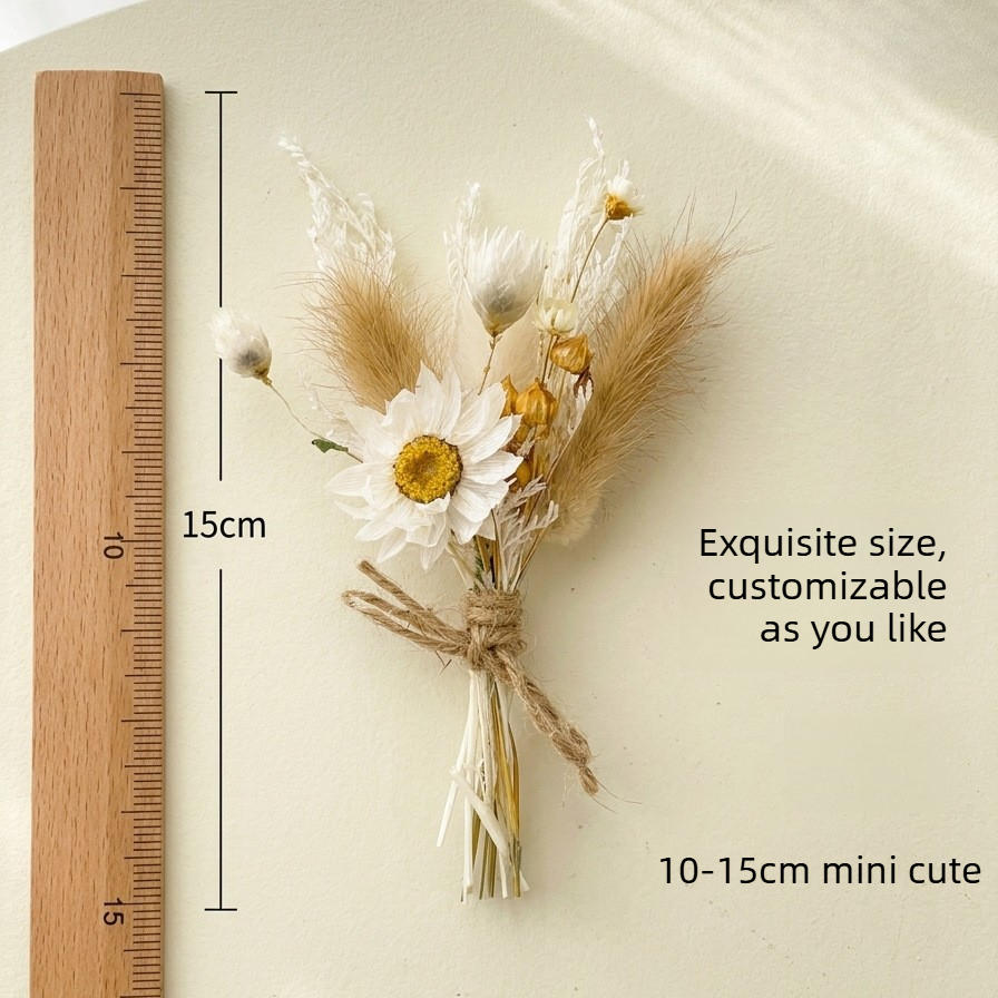 ミニドライフラワーブーケ 天然保存花 ホームテーブルデコレー - Dried Flower Bouquet のレビューと価格
