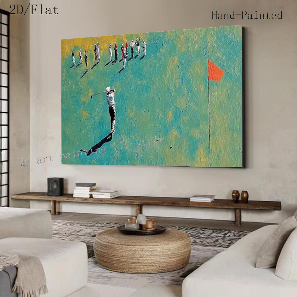 100% 手作り抽象油絵アウトドアスポーツ愛好家テーマ壁アー - Home Decor Enthusiast のレビューと価格