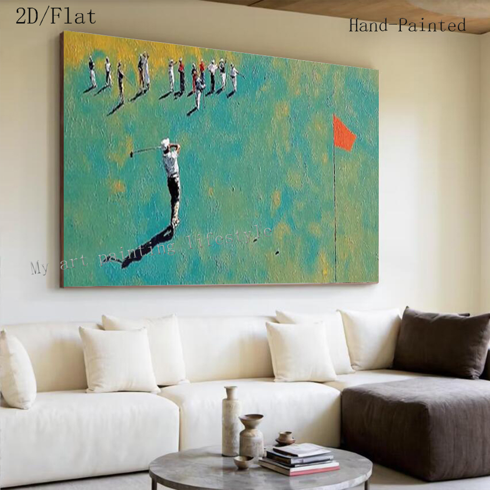 100% 手作り抽象油絵アウトドアスポーツ愛好家テーマ壁アー - Home Decor Enthusiast のレビューと価格