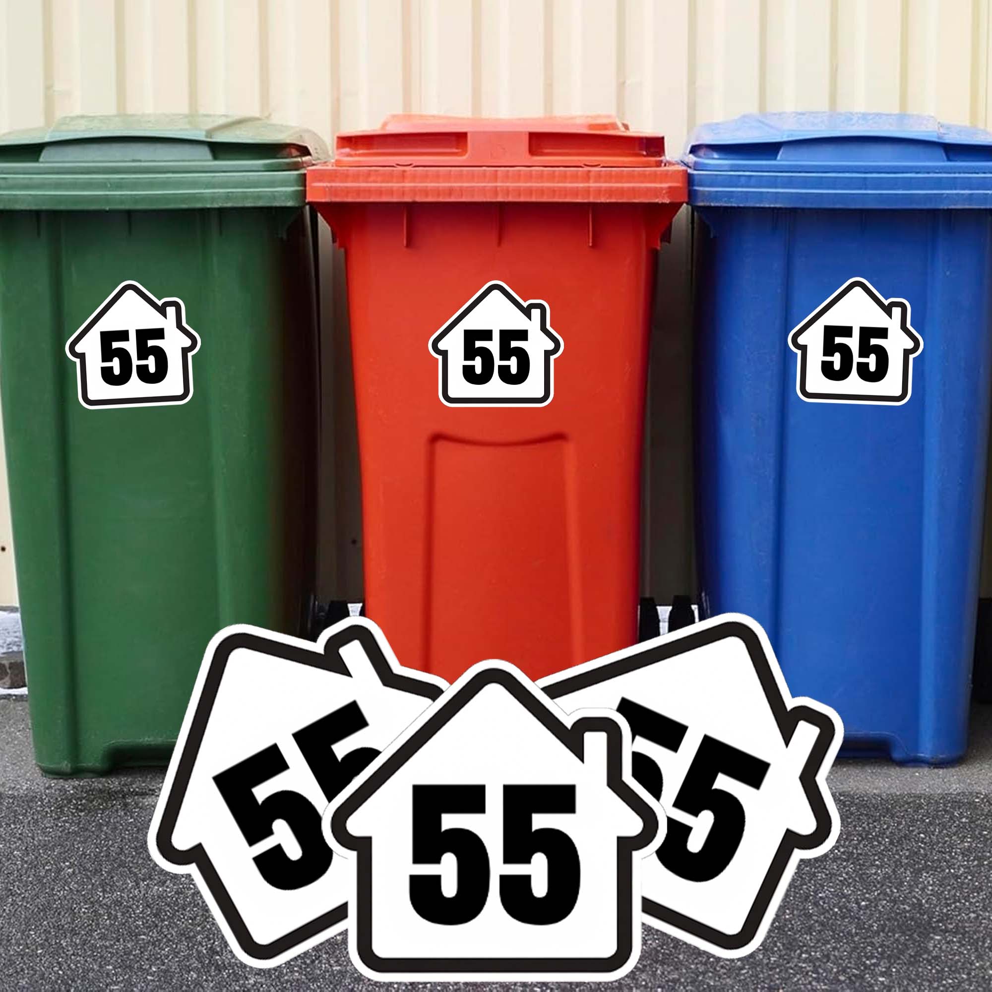 ハウスパターンカスタム番号 DIY ゴミ箱ステッカー防水パー - Home Decor Sticker のレビューと価格
