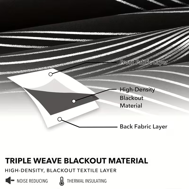 リビングルームの窓用ブラック遮光カーテン、装飾カーテン、高精 - Blackout Curtains のレビューと価格