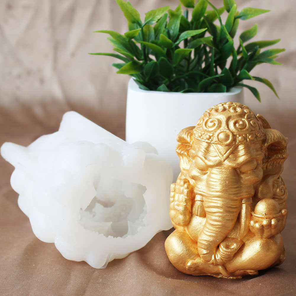 ホット3Dタイインドのガネーシャ、富の神、石膏オーナメントキ - Home Decor Indonesia のレビューと価格