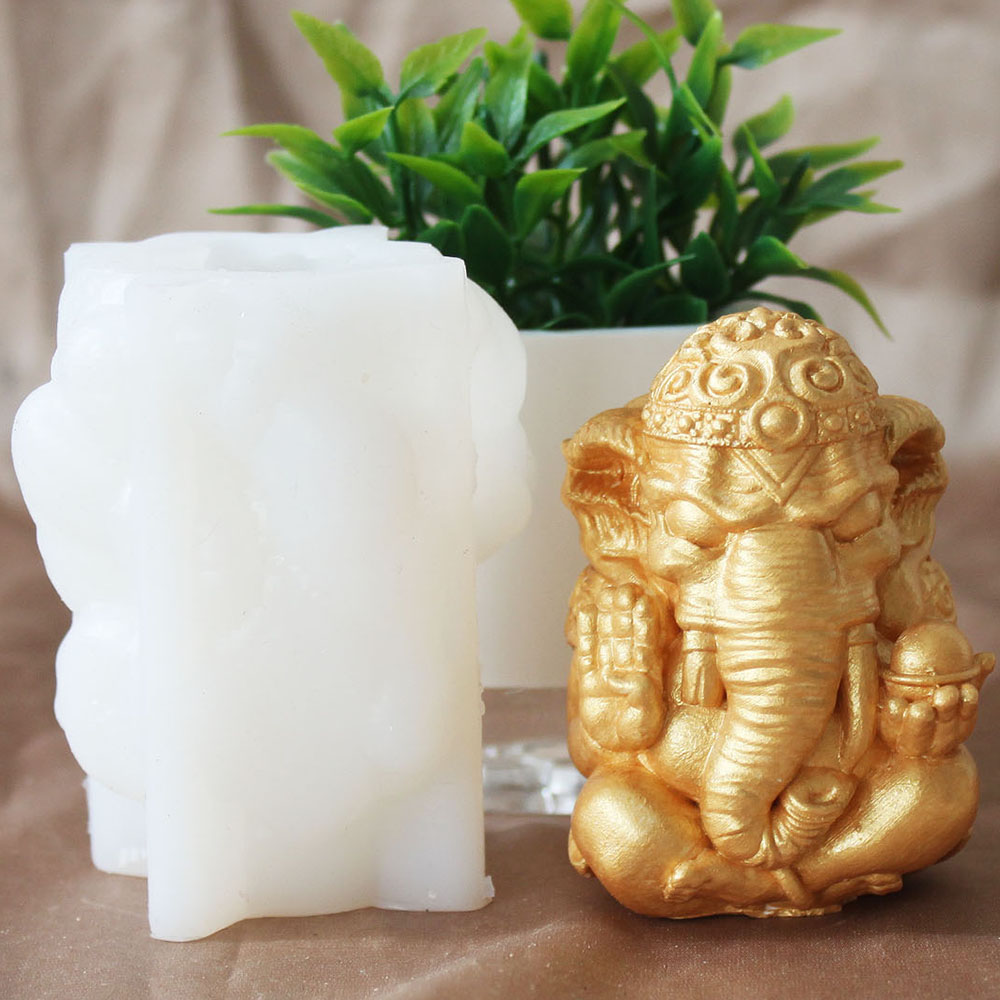 ホット3Dタイインドのガネーシャ、富の神、石膏オーナメントキ - Home Decor Indonesia のレビューと価格