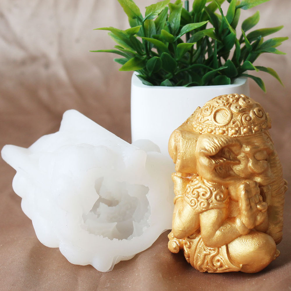 ホット3Dタイインドのガネーシャ、富の神、石膏オーナメントキ - Home Decor Indonesia のレビューと価格