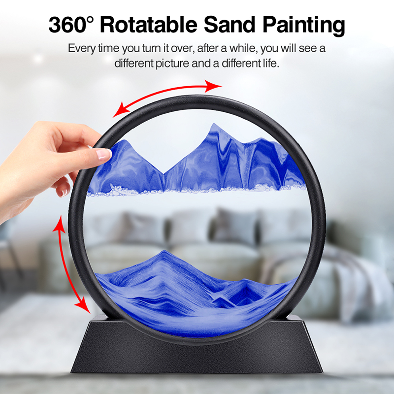 砂のアート画像、丸いガラス、3D hourglass、深海の - Sand Art Picture のレビューと価格