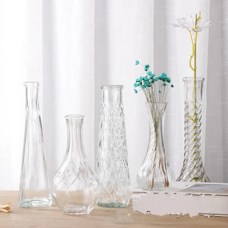 シンプルな糸花瓶細いガラスフラワーアレンジメントデバイスリビ - Terrarium Glass Bottle のレビューと価格