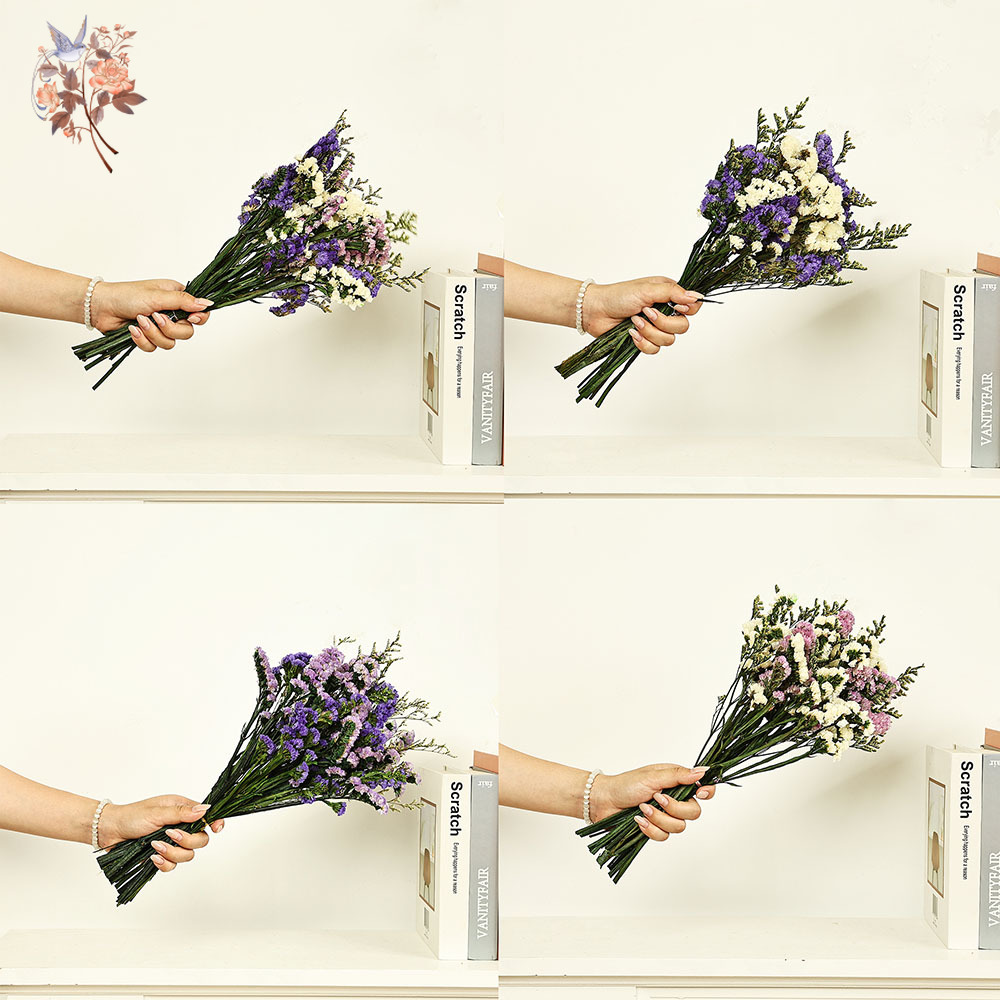 100 グラム天然本物の忘れな草の花の花束ミックスリモニウム - Dried Flower Bouquet のレビューと価格