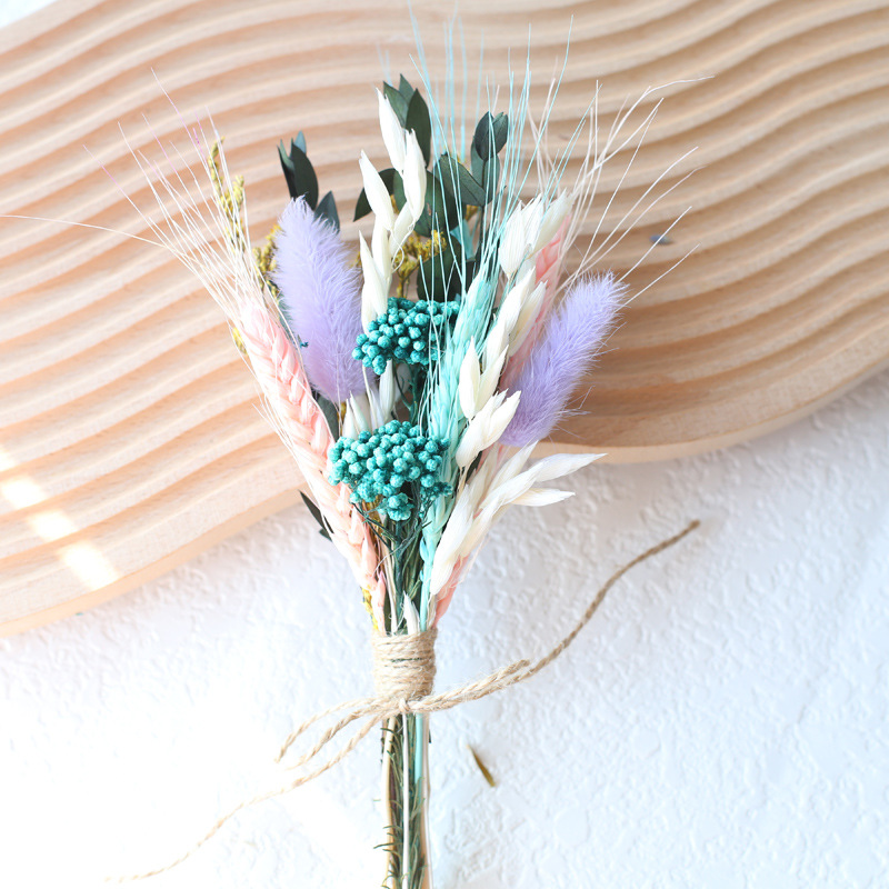 20CMの天然ドライフラワーブーケ、ジプソフィラとバニーテー - Dried Flower Bouquet のレビューと価格