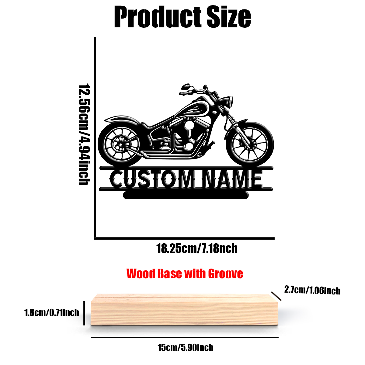 1個入りカスタムネームロードバイク木製ベースメタルアートオー - Home Christmas Decor のレビューと価格