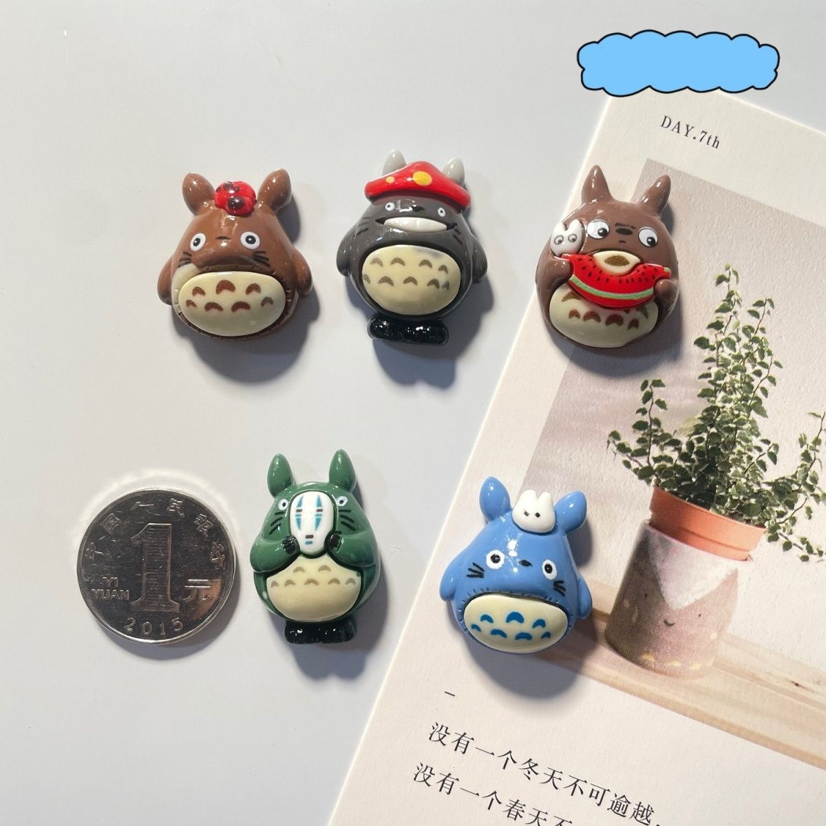 トトロアニメ樹脂製冷蔵庫マグネットかわいい漫画フィギュア磁気 - Home Decor Sticker のレビューと価格