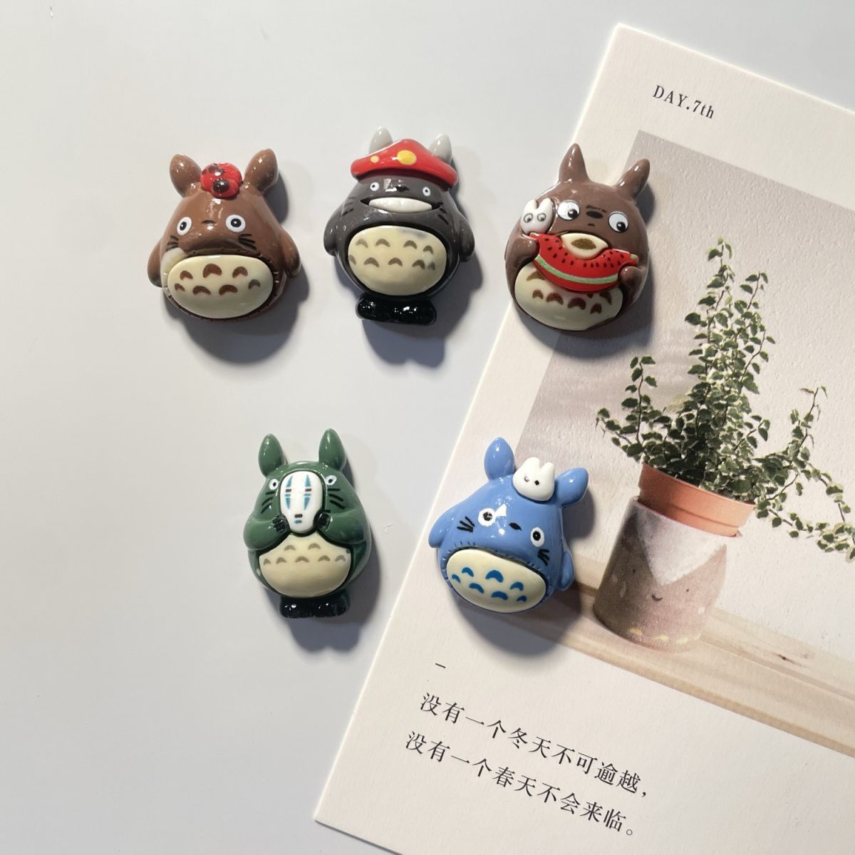 トトロアニメ樹脂製冷蔵庫マグネットかわいい漫画フィギュア磁気 - Home Decor Sticker のレビューと価格